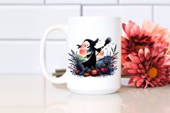 Witch Halloween Watercolor Clipart Product Image 2