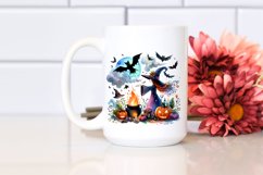 Witch Halloween Watercolor Clipart Product Image 2