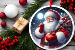 Round Christmas Ornament Sublimation|Clipart Product Image 2