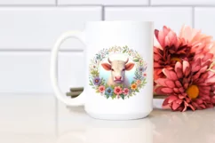 Colorful Pastell Cowfloral Frame | Sublimation | Clipart Product Image 2