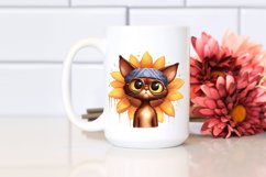 Brown Cat Skinny Body Big Head Clipart Product Image 2