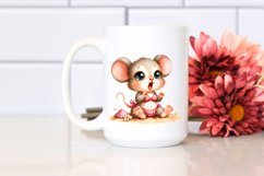 Excited Baby Mouse | Watercolor Product Image 2