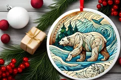 Round Christmas Ornament Sublimation|Clipart Product Image 1