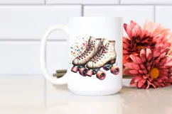 Vintage Dirty Roller Skates Confetti Watercolor Product Image 2