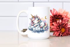 Cute Baby Unicorn Watercolor Pastell | Sublimation | Clipart Product Image 2