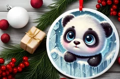 Round Christmas Ornament Sublimation|Clipart Product Image 1