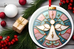Round Christmas Ornament Sublimation|Clipart Product Image 1