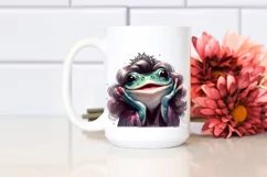 Funny Cute Frog Diva Look Watercolor Product Image 2