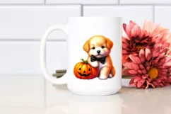 Cute Baby Dog Pumpkin Clipart Product Image 2