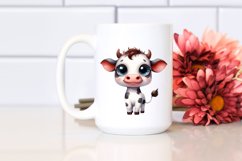 Baby Cow Standing Up Clipart Product Image 2