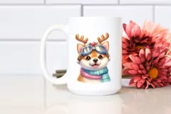 Expressive Baby Shiba Inu with Gift Boxes, Transparent PNG Product Image 2