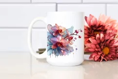 Abstract Glossy Orchid Art, Transparent PNG Product Image 2