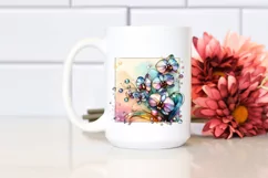 Abstract Glossy Orchid Art, Transparent PNG Product Image 2