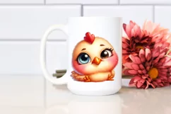 Baby Hen Chick Goofy Smile Clipart Product Image 2