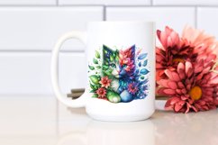 Abstract Vibrant Watercolor Kitten PNG Product Image 2