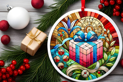Round Christmass Ornament PNG Product Image 2