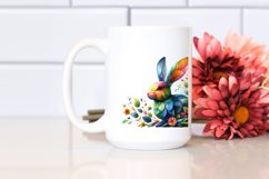 Abstract Vibrant Watercolor Bunny PNG Product Image 2