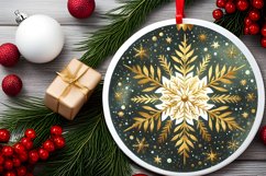 Round Christmas Ornament Sublimation|Clipart Product Image 2