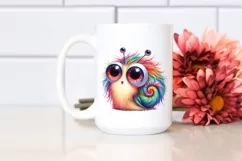 Cute Baby Snail Crazy Eyes Clipart Product Image 2