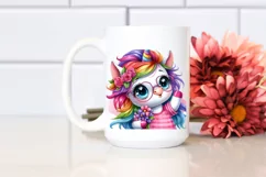 Cute Baby Unicorn Playing PNG Product Image 2