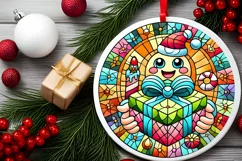 Round Christmas Ornament Sublimation|Clipart Product Image 1