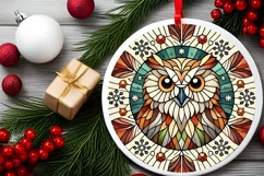 Round Christmas Ornament Sublimation|Clipart Product Image 1