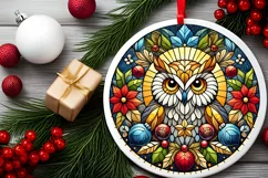 Round Christmas Ornament Sublimation|Clipart Product Image 1