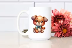 Colorful Plush Dog, Watercolor | Clipart Product Image 2