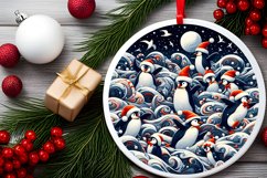 Round Christmas Ornament Sublimation|Clipart Product Image 2