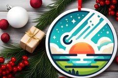 Round Christmas Ornament Sublimation|Clipart Product Image 2