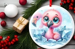 Round Christmas Ornament Sublimation|Clipart Product Image 2