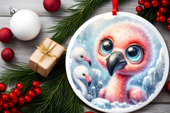 Round Christmass Ornament PNG Product Image 2