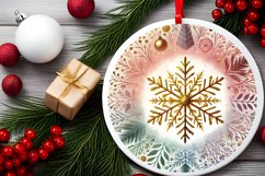 Round Christmas Ornament Sublimation|Clipart Product Image 2