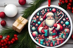 Round Christmas Ornament Sublimation|Clipart Product Image 2