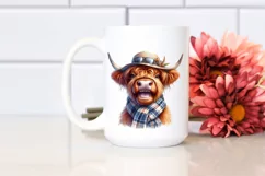 Cow Whimsical Highland Cow Portrait | Sublimation | Clipart Product Image 2