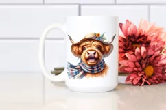 Cow Whimsical Highland Cow Portrait | Sublimation | Clipart Product Image 2