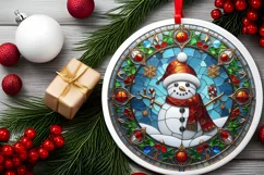 Round Christmas Ornament Sublimation|Clipart Product Image 1