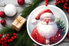 Santa Christmas Ornament Sublimation PNG Product Image 2