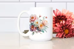 Abstract Glossy Peonies Art, Transparent PNG Product Image 2