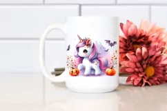 Cute Halloween Unicorn Scenery Clipart Product Image 2