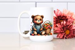 Baby Bear with Autumn Vegetables | Clipart Product Image 2