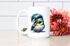 Watercolor Bird Portrait, Transparent PNG Product Image 2