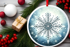 Round Christmass Ornament PNG Product Image 2