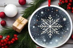 Round Christmass Ornament PNG Product Image 2