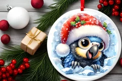 Round Christmas Ornament Sublimation|Clipart Product Image 2