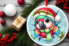 Round Christmas Ornament Sublimation|Clipart Product Image 1