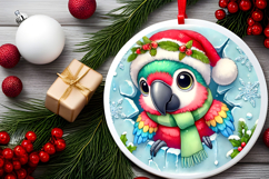 Round Christmass Ornament PNG Product Image 2