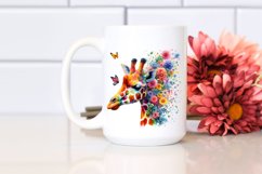 Vibrant Watercolor Giraffe | Clipart Product Image 2