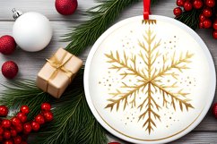 Round Christmas Ornament Sublimation|Clipart Product Image 2