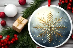 Round Christmas Ornament Sublimation|Clipart Product Image 2